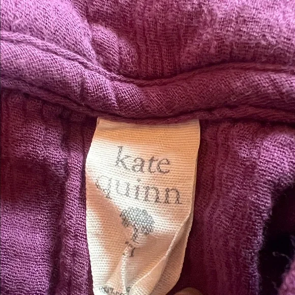 Kate Quinn Purple Cotton Gauze Pant & Shirt Set - Picture 3 of 4